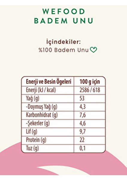 Badem Unu Glütensiz 2'li 250 gr Doğal İçeriklerle Ekmek ve Hamur İşleri İçin fırsatları