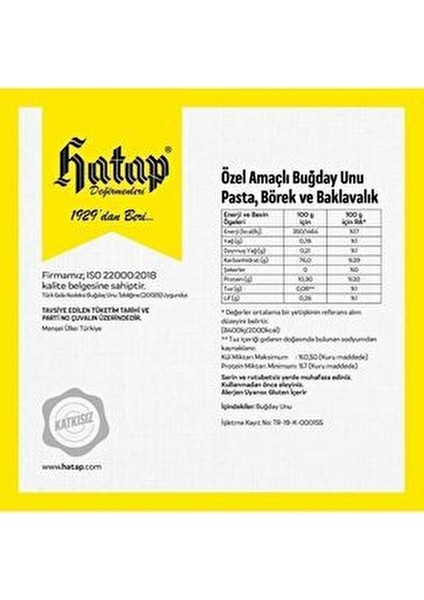 Baklavalık Un Pasta Börek Yapımı İçin Katkısız 4 kg Anadolu Kırmızı Sert Buğday modelleri