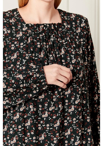 Kadın Büyük Beden Kare Yaka Çıtır Elbise fırsatları