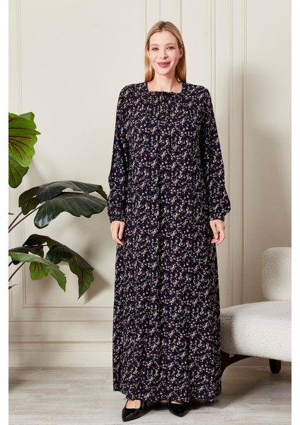 Kadın Büyük Beden Kare Yaka Çıtır Elbise