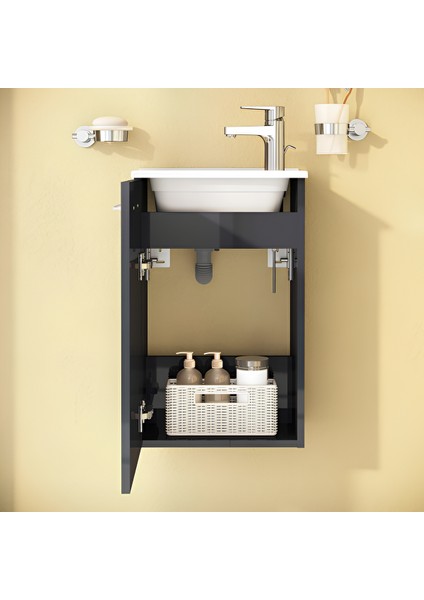 Mia 69582 Banyo Dolabı Seti Kapaklı 40 cm Antrasit modelleri