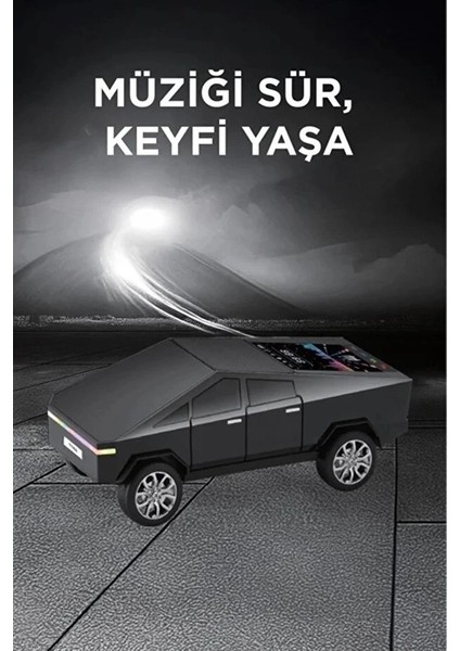 Populermarketim - D68 Cyber Model Araba Tasarımlı Bluetooth Hoparlör 15W Güçlü Ses Rgb LED /tws/usb Siyah modelleri