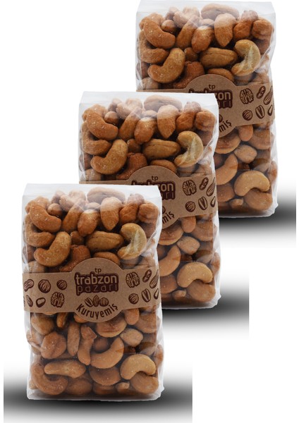 Doğal Kavrulmuş Tuzlu Kaju 3x260 gr