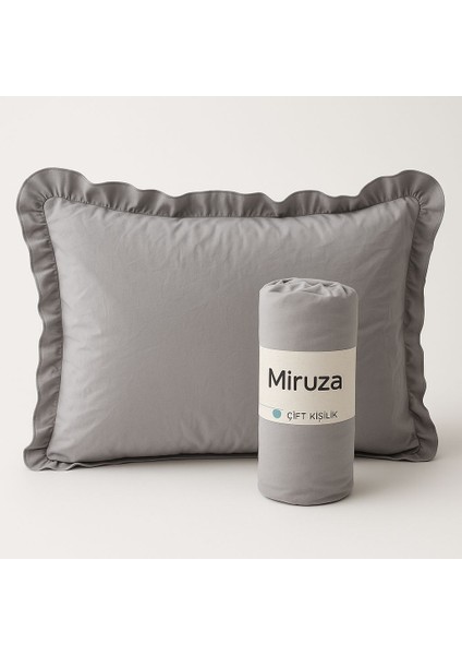 MİRUZA%100 Pamuk Fırfırlı Yastıklı Lastikli Çarşaf Seti