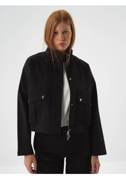 Kadın Siyah Pamuk Dokulu Oversize Ceket fiyatları