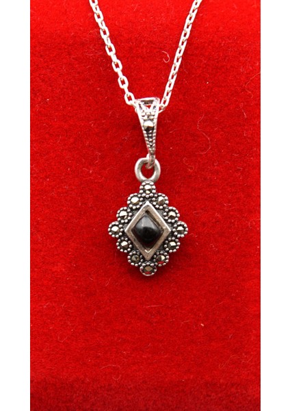 925 Ayar Kadın Oltu Taşı Kadın Kolye SK000125