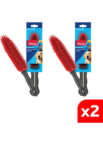 2 Paket Pet Pro Elektrostatik Fırça