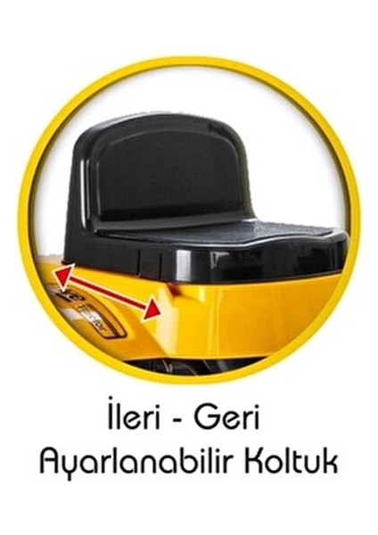 Active Kepçeli Traktör Sarı Renkli Ergonomik Tasarım 2-7 Yaş Erkek Çocuklar İçin