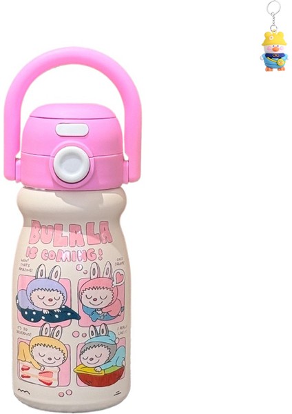 Karikatür Çocuk Termos Bardak 316 Paslanmaz Çelik Bir Bardak Çift Içme Bardak Sevimli Öğrenci Taşınabilir Su Isıtıcısı (Yurt Dışından)