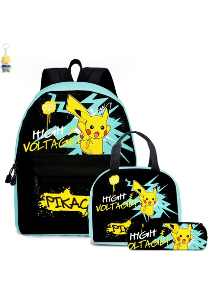 Karikatür Sırt Çantası Anime Öğrenci Okul Çantası Kalem Çantası Büyük Kapasiteli Taşınabilir (Yurt Dışından)
