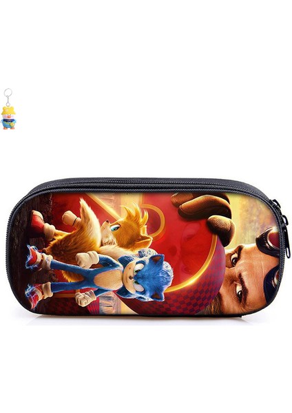 Sonic The Hedgehog 2 Ilköğretim ve Ortaokul Öğrencileri Kalem Çantası Film Çevresel Kalem Çantası Saklama (Yurt Dışından)