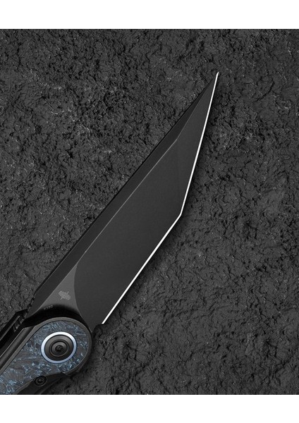 Bestech Blınd Fury BT2303D Siyah Stonewash Titanyum Gök Mavisi Mermer Kakma Sap M390 Çelik Çakı modelleri