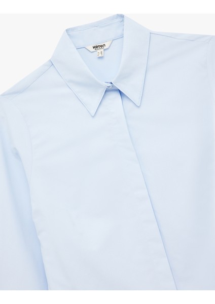 Regular Fit Klasik Yaka Uzun Kollu Poplin Gömlek modelleri