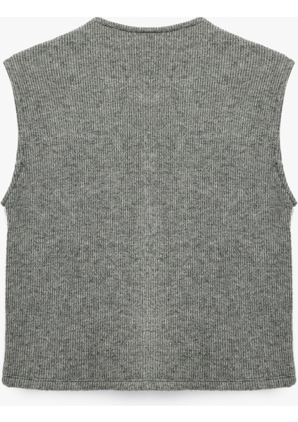 Slim Fit Kolsuz Bisiklet Yaka Düğmeli Hırka fiyatları