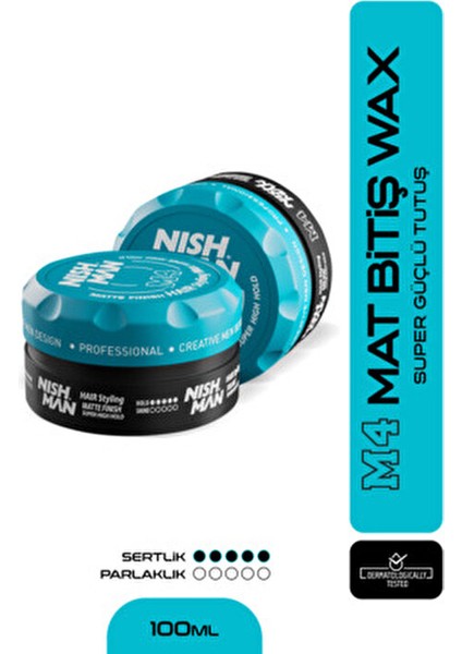 M4 Ultra Sert Mat Görünümlü Saç Şekillendirici Wax 100 ml Tüm Saç Tiplerine Uygun fiyatları