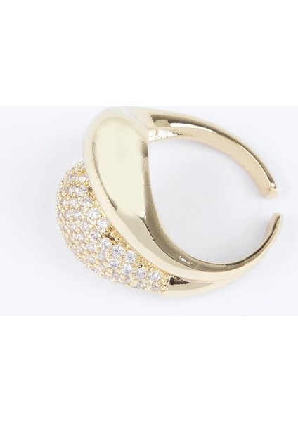 Altın Rengi Damla Figürlü Taşlı Yüzük modelleri