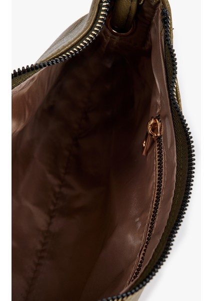 Suni Deri Düğüm Detaylı Fermuarlı Omuz Çantası fırsatları