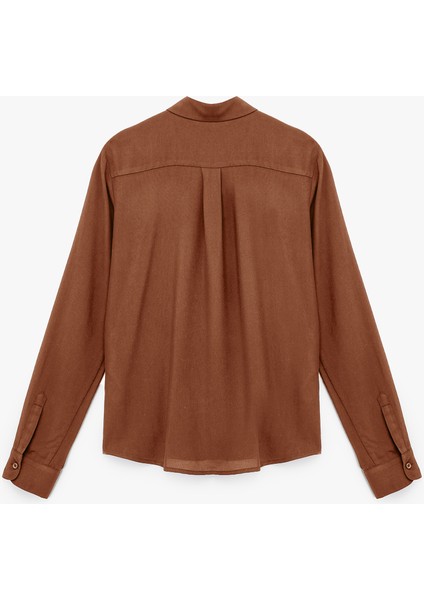 Regular Fit Uzun Kollu Klasik Yaka Viskon Gömlek fırsatları