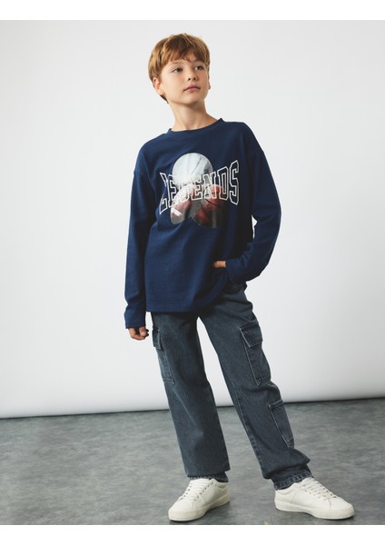 Pamuklu Cep Detaylı Loose Fit Kargo Cepli Denim Pantolon fiyatları