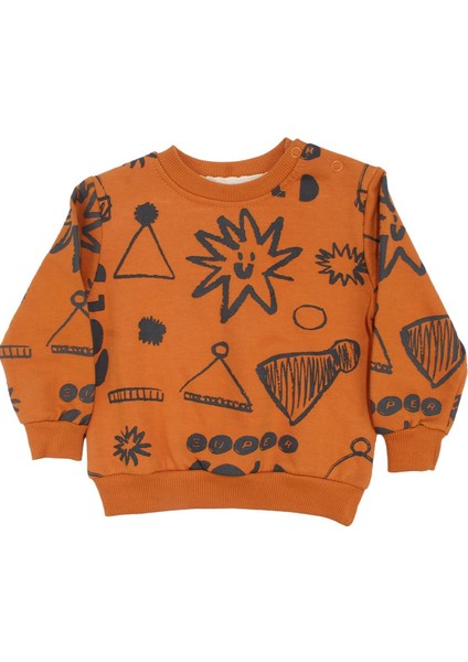 Erkek Bebek Kahve Karışık Baskılı 2'li Takım - 1013040 fırsatları