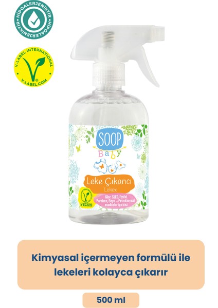 Bebek Leke Çıkarıcı 500 ml | Doğal Ve Vegan Formül | Organik Gül Kokulu | Lekex indirimleri