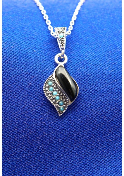 925 Ayar Kadın Oltu Taşı Kadın Kolye SK000126 fiyatları