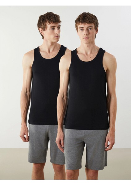 Lc Waıkıkı Siyah U Yaka Penye Erkek Atlet 2'li