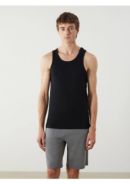 Lc Waıkıkı Siyah U Yaka Penye Erkek Atlet 2'li fırsatları