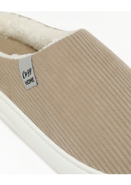 610045.M5PR Bej Erkek Ev Terliği