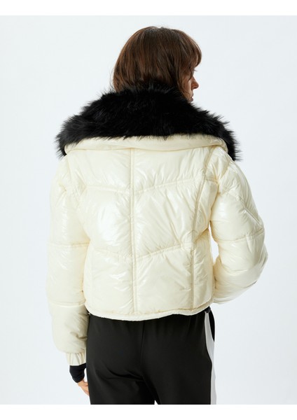 Kayak Montu Çıkarılabilir Kürk Yaka Detaylı Su Itici Cepli Fermuarlı fırsatları