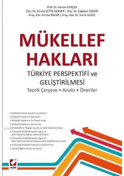 Mükellef Hakları; Türkiye Perspektifi ve Geliştirilmesi fiyatları
