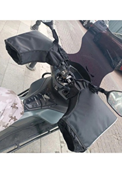 Motorsiklet Elcik Sıvı Geçirmez Kırmızı Şeritli Tüm Motorsikletlere Uygun