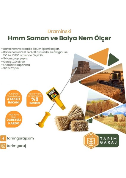 Saman ve Balya Nem Rutubet Ölçer