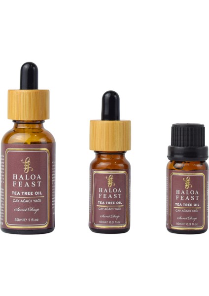 HALOA FEAST Çay Ağacı Yağı - Tea Tree Essential Oil 10 ml 0,3fl.oz Akışlı Kapak