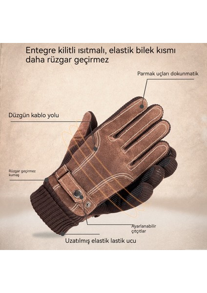 Kış Açık Bisiklet Sürme Gerçek Deri Eldiven (Yurt Dışından) fiyatları