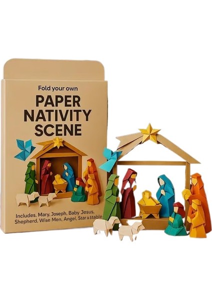 Noel Sahne Dekorasyonu Origami Seti (Yurt Dışından)