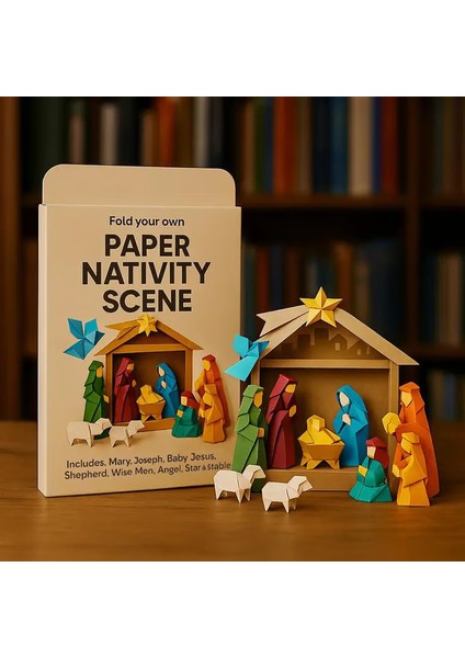Noel Sahne Dekorasyonu Origami Seti (Yurt Dışından) fırsatları