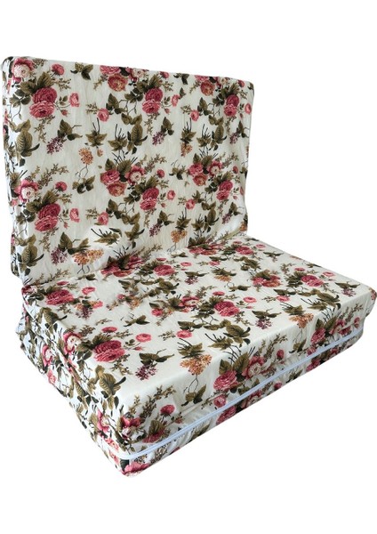 Katlanır Yer Yatağı ve Tek Kişilik Sünger Katlanır Minder Yatak 90X190X10 Cm-Ingiliz Gülü fiyatları