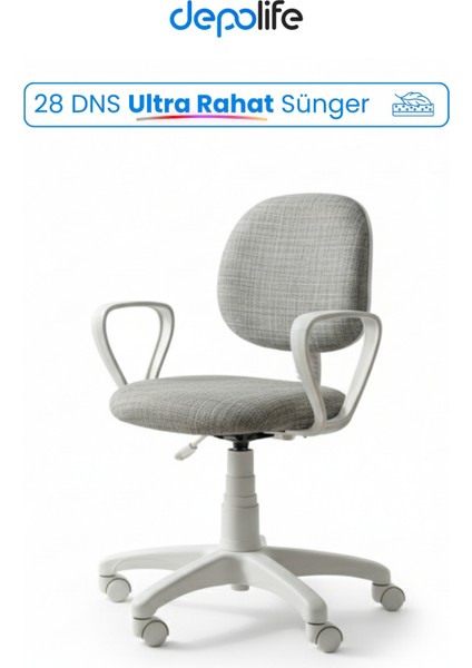 Ev Ofis Sekreter Personel Çalışma Sandalyesi Beyaz Büro Personel Çalışma Koltuğu modelleri