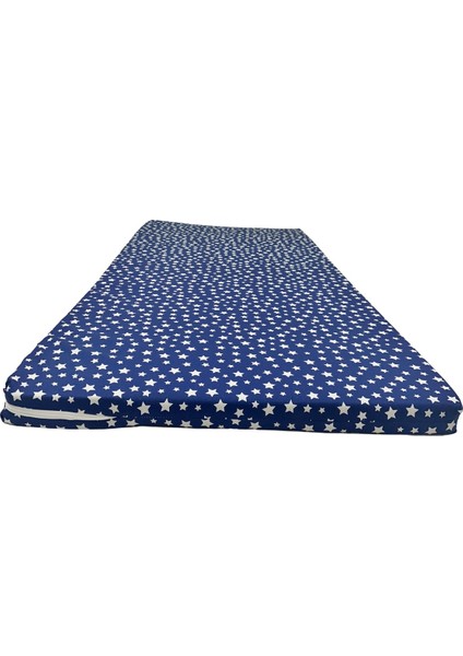 Sünger Yatak 70X180X6 Cm, Yer Yatağı,yer Minderi,şantiye,karavan,deprem Yatağı-Lacivert Yıldız modelleri