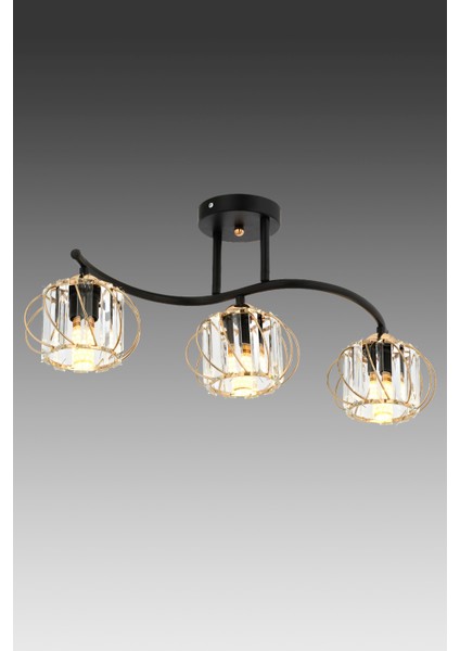 ESSLİGHT AREN 3 LÜ SIRALI KRİSTAL TAŞLI MODERN DEKORATİF AYDINLATMA fiyatları