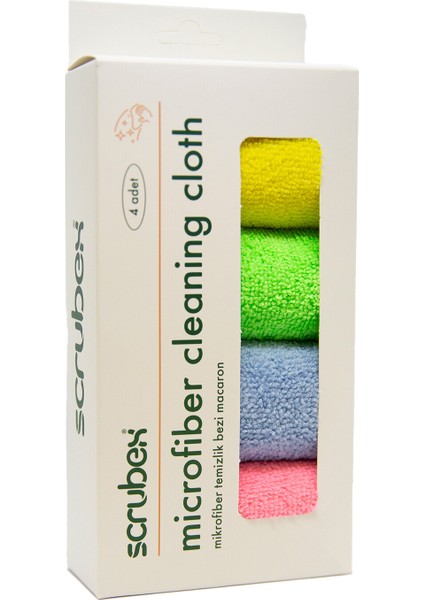 Mikrofiber Temizlik Bezi 4’lü Macaron 40*40CM