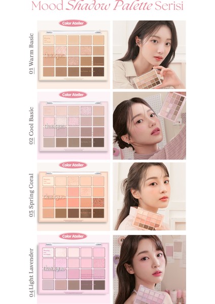 Mat ve Işıltılı Tonlardan Oluşan 20 Renkli Far Paleti Dasıque Mood Shadow Palette (07 Love Heart) fırsatları