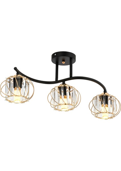 ESSLİGHT AREN 3 LÜ SIRALI KRİSTAL TAŞLI MODERN DEKORATİF AYDINLATMA modelleri