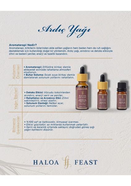 HALOA FEAST Ardıç Yağı - Juniper Essential Oil 10 ml 0,3fl.oz Akışlı Kapak fiyatları