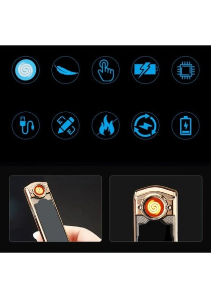 USB Şarjlı Gold King Şarjlı Çakmak modelleri