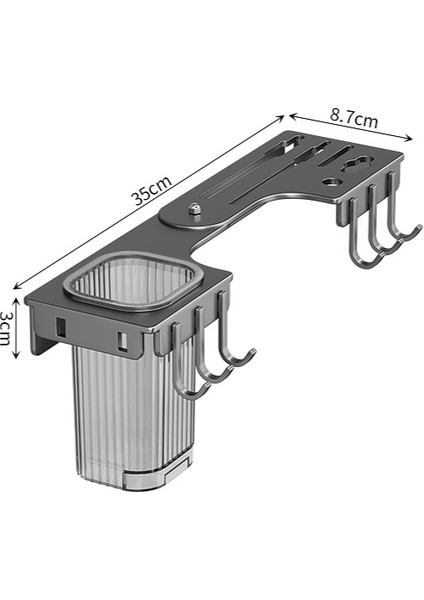 Mutfak Köşe Rafı Ev Tipi Çubuk Tutucu Entegre Depolama Rafı Duvara Monte Çok Işlevli Mutfak Bıçağı Rafı (Yurt Dışından)