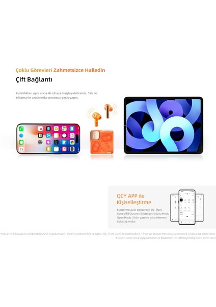 T31 Melobuds Neo Enc 4 Mikrofon Dijital Güç Göstergesi Bluetooth 5.3 Kablosuz Kulaklık Mavi fırsatları