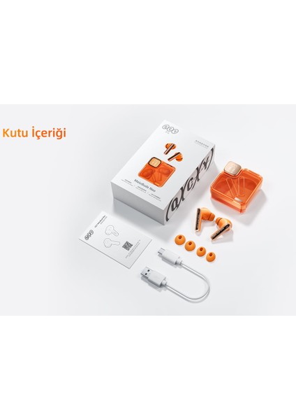 T31 Melobuds Neo Enc 4 Mikrofon Dijital Güç Göstergesi Bluetooth 5.3 Kablosuz Kulaklık Mavi