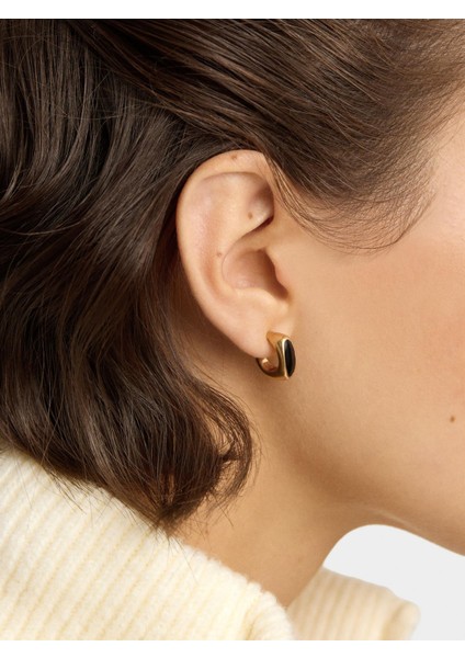 Mineli Açık Halka Küpe